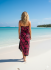 Sarong Beach Coverup Batik from Bali Large Size Pink & Black Flowers